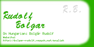 rudolf bolgar business card