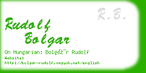 rudolf bolgar business card